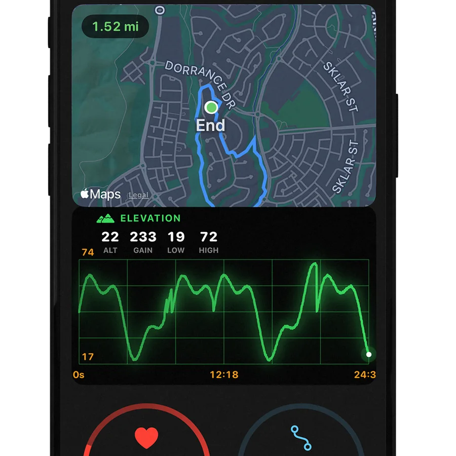 Live-Streckenkarte auf der Apple Watch
