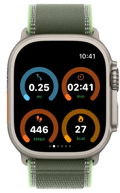 Watch, four-metric rings